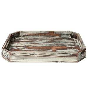 Juego de bandejas decorativas redondas de madera estilo Art Deco moderno de lujo, bandeja deslizante para servir café en la mesa - Product Image 3