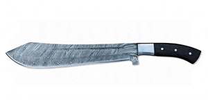 Couteau de boucher artisanal en acier Damas de qualité professionnelle, manche en bois d'ébène noir OEM - Product Image 2