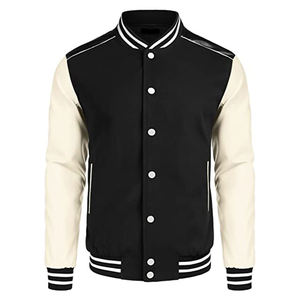 Veste de style universitaire pour homme en laine 100% de haute qualité, épaisse et chaude, style décontracté, grande taille, style streetwear, veste d'hiver - Product Image 1