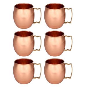 Mug en cuivre traditionnel Moscow Mule avec poignée robuste, articles de bar en gros pour cocktails et bière - Product Image 1