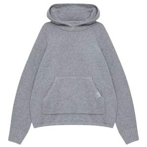 Sweat à capuche en tricot bouclé pour homme, confortable et élégant, avec poche avant, en tricot de qualité supérieure, couleur gris chiné - Product Image 1