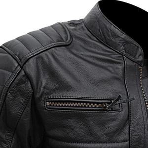 Custom Logo Cafe Racer Leather <b>Jacket</b> Vintage Style Men <b>Motorcycle</b> Outerwear OEM Factory Comfortable Breathable <b>Jackets</b> 2026 - Product Image 4