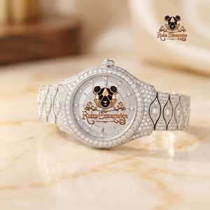 Montre entièrement sertie de moissanite, mouvement automatique, montre de luxe hip-hop pour unisexe - Product Image 6
