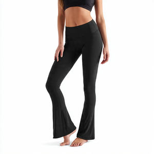 กางเกงเลกกิ้งขาบานแบบแห้งเร็วสำหรับผู้หญิง เอวยางยืด กางเกงโยคะ กางเกงวิ่งออกกำลังกายสำหรับฤดูร้อน กางเกงเลกกิ้งขาบานสำหรับผู้หญิง - Product Image 5