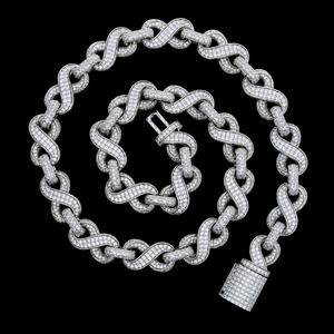 Collar de Cadena Cubana de Alta Calidad y Lujo, Corte Brillante de 12 mm, Plata con Diamantes Moissanite, Estilo Hip Hop, Certificado IGI, Unisex - Product Image 5