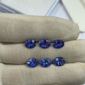 Hermosas Gemas Sueltas de Tanzanita Natural, Corte Oval Cóncavo de 6x8mm, Calibradas, Azules, Calidad AAAA, con Certificación IGI, Grado Mayorista de Tanzania - Product Image 4