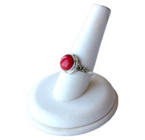 Natural Red Coral <b>Statement</b> <b>Ring</b> 925 Silver Women Party Custom Sized OEM Channel Technology Classic Band Look - Product Image 6