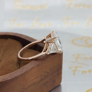 แหวนหมั้นเพชรทรง Asscher 5 กะรัต ทองคำแท้ 14K 10K สำหรับผู้หญิง เพชรเพาะเลี้ยงในห้องปฏิบัติการ รับรองโดย IGI เครื่องประดับสไตล์คลาสสิก - Product Image 5