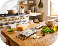Rallador de Queso con Cuchilla de Acero Inoxidable, Ecológico, Apto para Lavavajillas, Mango de Plástico, Utensilio de Cocina Seguro para Contacto con Alimentos, para Pelar Limones