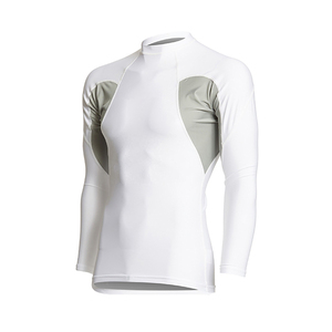 Rashguard Homme Sur Mesure à Manches Longues Respirant Séchage Rapide Tissu Polyester/Nylon Écologique 120g En Stock Logo Personnalisable - Product Image 4