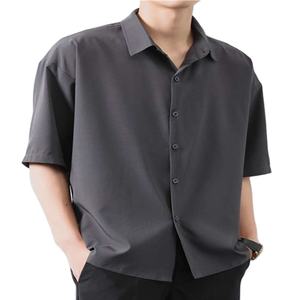 เสื้อเชิ้ตแขนสั้นสำหรับผู้ชายผ้าฝ้าย100% เสื้อลำลอง2025ออกแบบได้เองสำหรับฤดูร้อน - Product Image 2