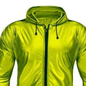 Traje de Sauna con Capucha Verde Neón Personalizado, Traje Deportivo para Hombre, para Pérdida de Peso, Gimnasio, Fitness, Entrenamiento, Chaqueta, Suministro al por Mayor - Product Image 4
