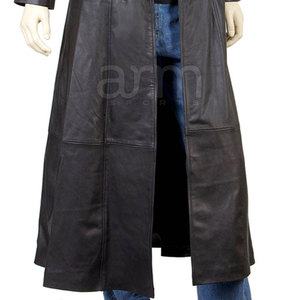 Abrigo Largo de Cuero de Alta Calidad, Chaqueta de Cuero con Logotipo Personalizado, Ropa de Moda, Abrigo Largo de Cuero para Hombre - Product Image 6