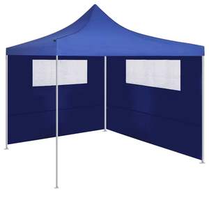 Paredes laterales azules para gazebo con ventanas, 2 piezas, accesorios para carpa - Product Image 3