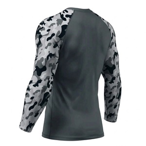 Camiseta de Compresión de Manga Larga con Camuflaje para Hombre, Personalizada, para MMA, Gris, Táctica, para BJJ, Grappling, Transpirable, para Entrenamiento de Combate - Product Image 2