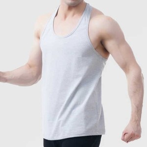 Camiseta sin Mangas Gris para Hombre, Cuello Redondo, Tejido de Punto, Color Sólido, Ropa Casual, Transpirable, 100% Algodón, Nuevo Diseño 2026, Logotipo Personalizado OEM - Product Image 3
