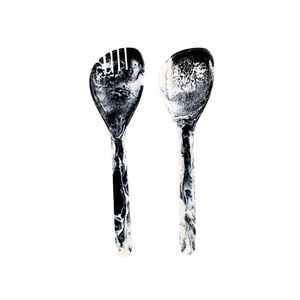 Cuillères à salade en résine faites à la main, classiques, écologiques, finition miroir, manche personnalisé, pour fêtes, Inde - Product Image 3