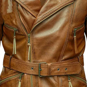Brown Real <b>Leather</b> Stylish WoMen Traditional <b>Leather</b> <b>Jacket</b> the Genuine <b>Leather</b> <b>Jackets</b> Season TRIOTAKE INDUSTRY Free Sample - Product Image 5
