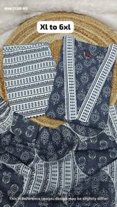 Proveedor de la colección de Kurti recto y largo de algodón de alta calidad 40-40 con estampado, pantalón estampado y dupatta de Surat Woman Fashion - Product Image 5