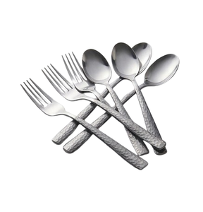 Cuchara, Cuchillo y Tenedor de Acero Plateado, Cubertería de Metal con Diseño Exclusivo, Mango Decorativo de Metal, Cuchara y Tenedor Decorativos - Product Image 4