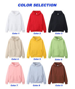 Cheap price Unisex Color Blank hoodies for white <b>label</b> Hooded Sweatshirts Regular Fit Cotton Knitted Casual Hoodies for unisex - Product Image 1