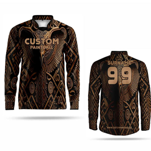 Custom Sublimated <b>Paintball</b> Jersey Long Sleeve Breathable Quick Dry Moisture Wicking Mesh Fabric Team Uniform Manufacturer - Product Image 4