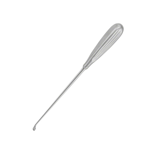 Curette droite 180 mm en acier inoxydable, instrument chirurgical, poignée ergonomique, largeur 8,5 mm, réutilisable, non stérile - Product Image 2