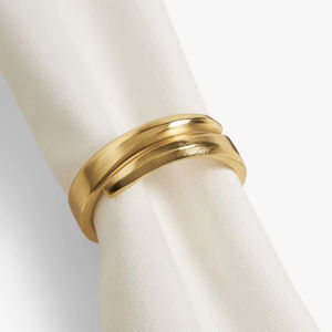 Anillo de servilleta metálico para decoración del hogar, elegante accesorio de mesa para mesa de comedor, cenas de boda y decoración de fiestas. - Product Image 1