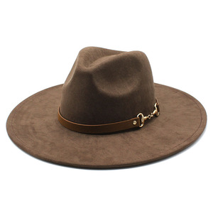 Sombrero Vaquero Occidental Unisex de Gamuza - Sombrero de Ala Enrollada con Parte Superior de Fieltro de Estilo Étnico, Perfecto para Viajes al Aire Libre y Uso Diario - Product Image 4