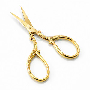 Professional Silver Scroll Embroidery <b>Scissors</b> Sharp Stainless Steel Blades for <b>Sewing</b> Craft Beauty Salon Use - Product Image 2