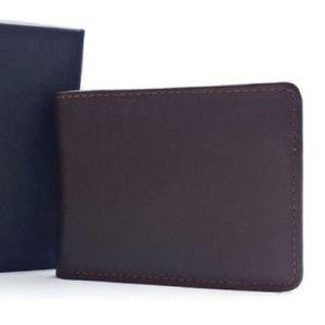Cartera Bifold de Cuero Genuino para Hombre, Color Marrón Oscuro, Delgada, con Ventana para Identificación, de Alta Calidad, Duradera, Hecha a Mano, de Moda, en Poliéster - Product Image 2