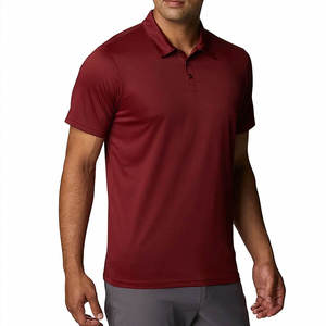 เสื้อโปโลผู้ชายสีแดงเลือดหมู ผ้าโพลีเอสเตอร์ 220 กรัม ระบายอากาศได้ดี เหมาะสำหรับกีฬากอล์ฟ รับสกรีนโลโก้ - Product Image 4