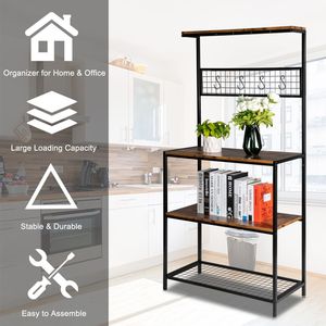 Artisasset High Display Shelf for Microwave Oven Stand Coffee Bar <b>Kitchen</b> Bakers Rack Spice Rack Organizer <b>Kitchen</b> <b>Storage</b> - Product Image 3