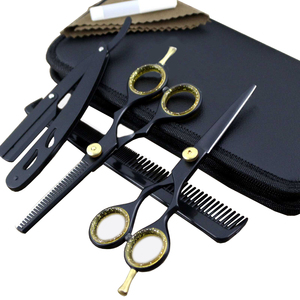 Juego de tijeras profesionales para corte de pelo, Kit de tijeras de peluquería, conjunto de peluquero para salón y hogar - Product Image 1