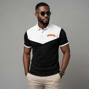 Polo décontracté pour homme, couleur unie, été, personnalisable avec logo, séchage rapide, respirant, tricoté, manches courtes – Grande Vente - Product Image 5