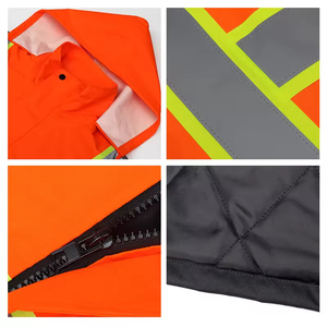 เสื้อแจ็คเก็ตนิรภัยสำหรับฤดูหนาวแบบ Hi Vis Class 3 กันน้ำ พร้อมแถบสะท้อนแสง ผลิตจากโพลีเอสเตอร์ที่ทนทาน และสามารถปรับแต่งโลโก้ได้ - Product Image 5