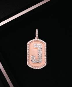 Colgante de Letra Personalizado de Moissanita VVS1 con Corte Esmeralda Grueso, Plata 925, Estilo Hip Hop, Joyería Iced Out Bust Down - Product Image 3