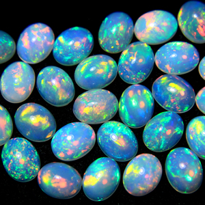 AAA Grade Opal Ethiopian Opal Natural Opal October Birthstone Welo Opal Cabochon Oval Shape Gemstone For Jewelry Making - Product Image 1