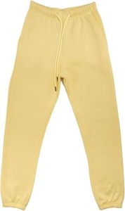 Ensemble de survêtement unisexe jaune à capuche, couleur unie, en coton, décontracté, avec poches latérales, pour l'hiver, personnalisable, haute qualité - Product Image 6