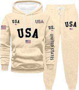 Ensembles de survêtements pour hommes, sweat-shirt et pantalon de jogging 2 pièces, légers, décontractés, pour le sport - Product Image 4