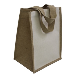 Bolsa de Compras Reutilizable de Alta Calidad, Ecológica, de Yute y Lona, con Asas de Algodón, Impermeable, Promocional - Product Image 3