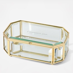 Caja Organizadora de Joyas de Lujo con Forma Hexagonal, de Latón y Vidrio Biselado, Último Modelo 2026 - Product Image 6