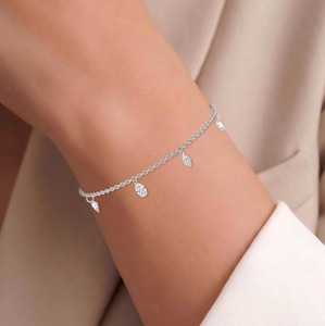 สร้อยข้อมือประดับเพชรทรงต่างๆ หลายแบบ 1.41 กะรัต 7 นิ้ว ทองคำ 9K สีโรสโกลด์ - Product Image 3