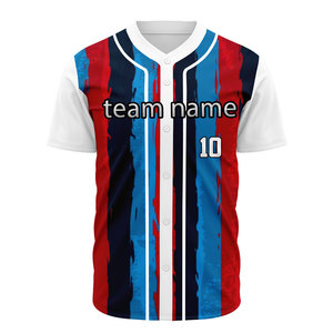 Baseball Jersey Casual Training Wear Custom Embroidery Print Logo Number Letter Jersey Button Down Softball Shirt - Product Image 3