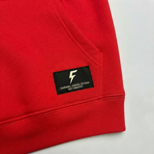 Men Cotton Fleece Hooded Jogging <b>Suit</b> <b>Red</b> White Side Stripe Eco-Friendly Sweatpants Tracksuit OEM Custom Logo - Product Image 5