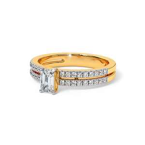 Anillos de Joyería Fina para Mujer, Plata de Ley 925, Chapados en Oro Blanco, Anillo de Compromiso, Boda, con Diamante Moissanita Natural VVS - Product Image 3