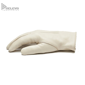 Custom Men Luxury Bone White Genuine Cowhide Leather <b>Gloves</b> Vintage Unlined <b>Driving</b> Dress <b>Gloves</b> OEM Wholesale - Product Image 4