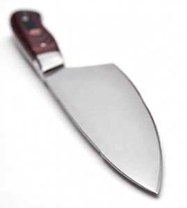 Cuchillo de Chef Profesional de 8 Pulgadas Hecho a Mano con Mango de Madera Pakka y Mosaico de Resina - Product Image 6