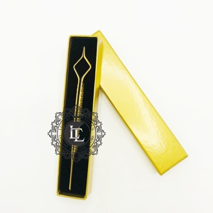 Nuevo modelo hecho a mano, pinzas para pestañas, calidad superior, acero inoxidable, oro, Plasma, aislamiento largo, agarre de diamante, logotipo personalizado, nuevo estilo - Product Image 6