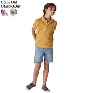 Polo d'été personnalisé pour tout-petits garçons, en tissu tricoté polyester/coton, anti-boulochage, respirant, vente en gros - Product Image 1